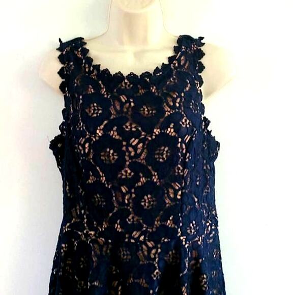 City Studio Junior Sleeveless Lace Fit & Flare Dress - Navy Blue Size 13 - Picture 6 of 6
